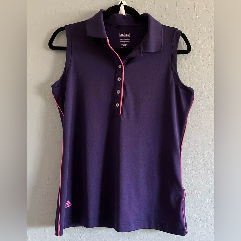 Adidas Women’s Pure Motion‎ Golf Tank Top Sleeveless Purple Medium